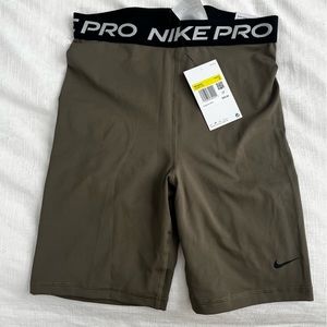 New olive Nike biker short